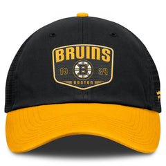 NHL Boston Bruins Fanatics Fundamental One-Time Trucker Adjustable Hat
