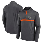 NHL Philadelphia Flyers Logo Athletic Head-to-Head Raglan Quarter-Zip Top