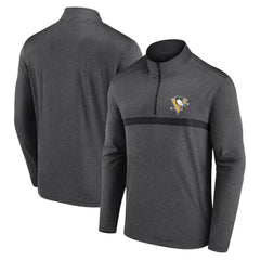 NHL Pittsburgh Penguins Logo Athletic Head-to-Head Raglan Quarter-Zip Top