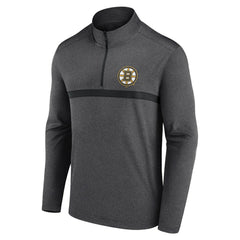 NHL Boston Bruins Logo Athletic Head-to-Head Raglan Quarter-Zip Top