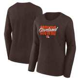 Logo Athletic Women's Grip Long Sleeve T-Shirt - Cleveland Browns T-shirts