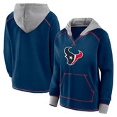 Logo Athletic Women's Boom Fleece Pullover V-Neck Hoodie - Houston Texans Hoodies