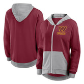 Logo Athletic Women's Hit It French Terry Full-Zip Hoodie - Washington Commanders Hoodies