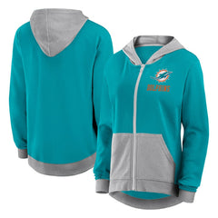 Logo Athletic Women's Hit It French Terry Full-Zip Hoodie - Miami Dolphins Hoodies