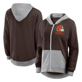 Logo Athletic Women's Hit It French Terry Full-Zip Hoodie - Cleveland Browns Hoodies