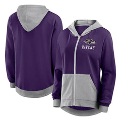 Logo Athletic Women's Hit It French Terry Full-Zip Hoodie - Baltimore Ravens Hoodies