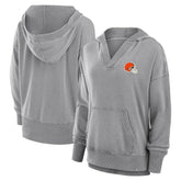 Women's Initiative Snow Wash French Terry V-Neck Pullover Hoodie - Cleveland Browns Hoodies