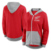 NHL Detroit Red Wings Logo Athletic Women's Hit It French Terry Full-Zip Hoodie