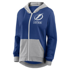 NHL Tampa Bay Lightning Logo Athletic Women's Hit It French Terry Full-Zip Hoodie