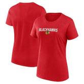 NHL Chicago Blackhawks Logo Athletic Women's Launch Scoop Neck T-Shirt