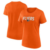 NHL Philadelphia Flyers Logo Athletic Women's Launch Scoop Neck T-Shirt