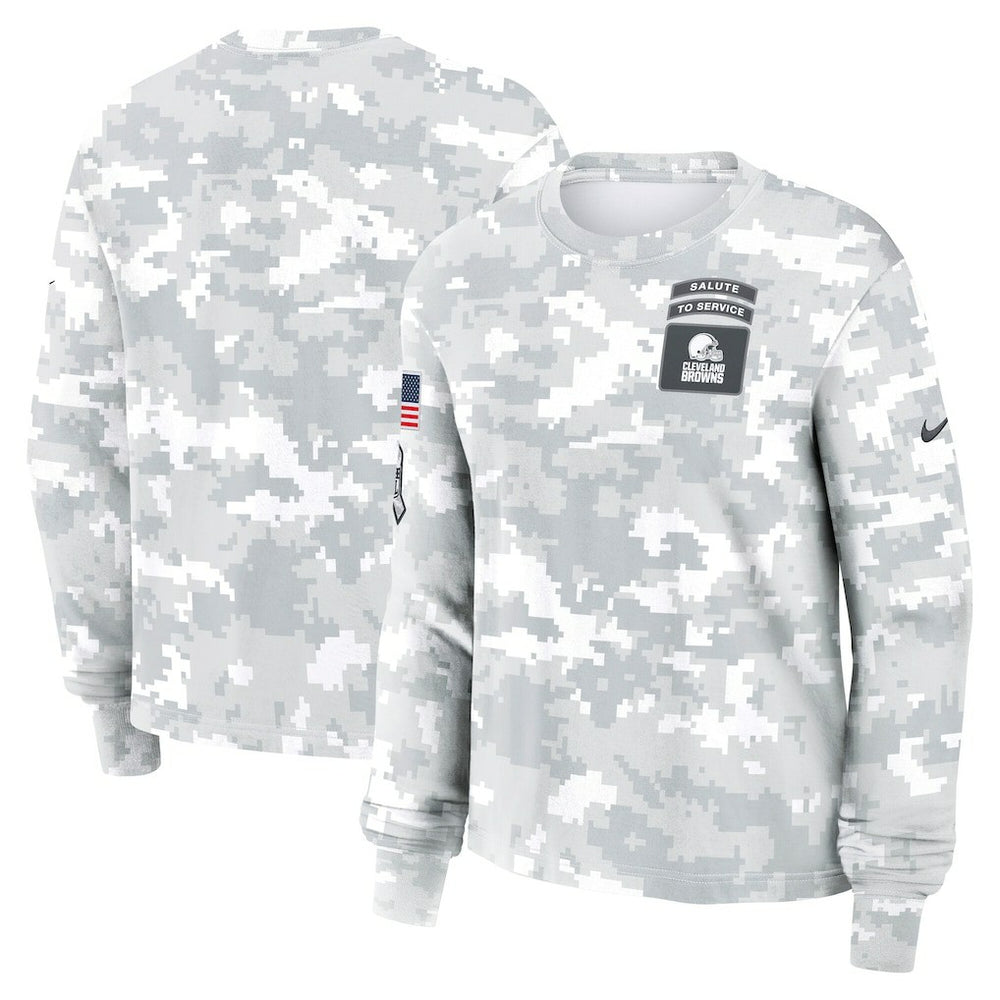 Women's 2024 Salute To Service Dri-FIT Long Sleeve T-Shirt - Cleveland Browns T-shirts