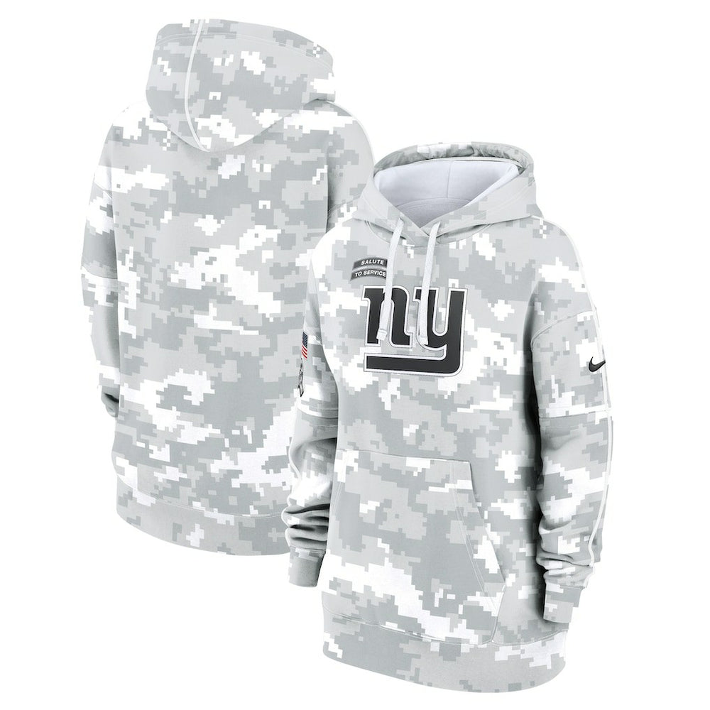 Women's 2024 Salute To Service Club Fleece Oversized Pullover Hoodie - New York Giants Hoodies