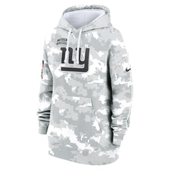 Women's 2024 Salute To Service Club Fleece Oversized Pullover Hoodie - New York Giants Hoodies