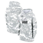 Women's 2024 Salute To Service Club Fleece Oversized Pullover Hoodie - Cleveland Browns Hoodies
