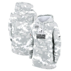Women's 2024 Salute To Service Club Fleece Oversized Pullover Hoodie - Cleveland Browns Hoodies