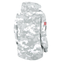 Women's 2024 Salute To Service Club Fleece Oversized Pullover Hoodie - Cleveland Browns Hoodies