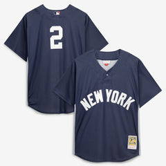 Navy Derek Jeter New York Yankees Mitchell & Ness Authentic Batting Practice Jersey