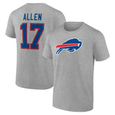 Josh Allen Icon Player Name & Number T-Shirt - Buffalo Bills T-shirts