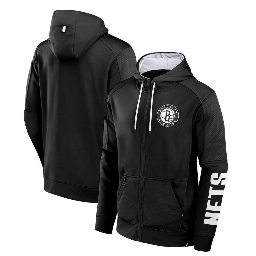 Fanatics Brooklyn Nets Baller Defender Performance Full-Zip Hoodie