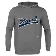Gray Detroit Tigers Levelwear Relay 2.0 Retro Pullover Hoodie