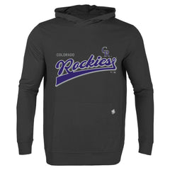 Black Colorado Rockies Levelwear Relay 2.0 Retro Pullover Hoodie