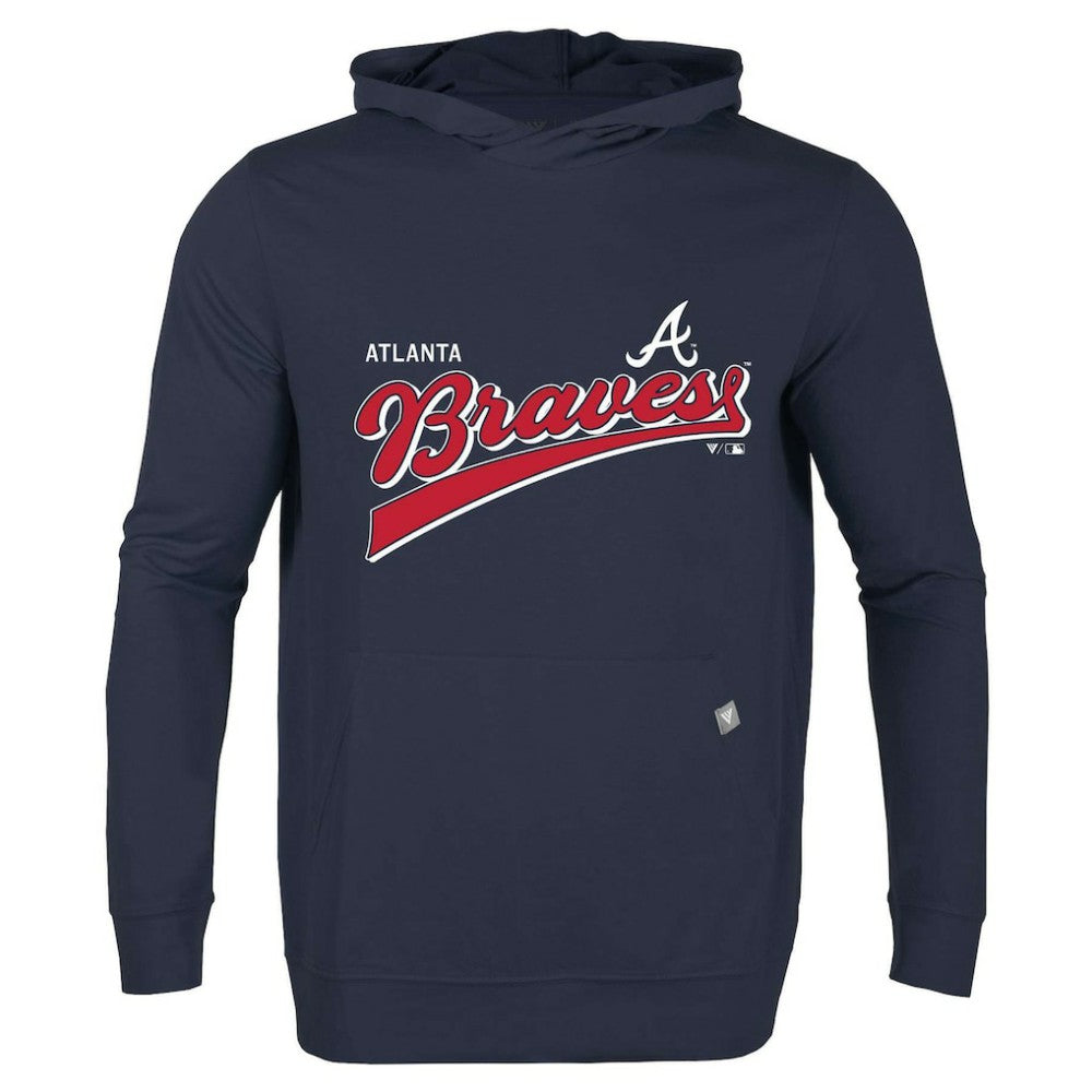 Navy Atlanta Braves Levelwear Relay 2.0 Retro Pullover Hoodie