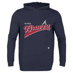 Navy Atlanta Braves Levelwear Relay 2.0 Retro Pullover Hoodie