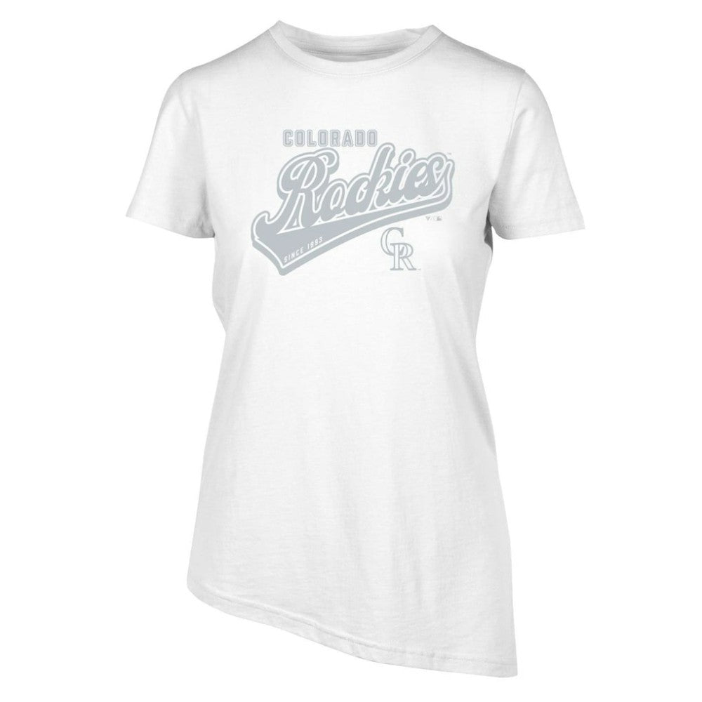 White Colorado Rockies Levelwear Women's Birch Sweep T-Shirt