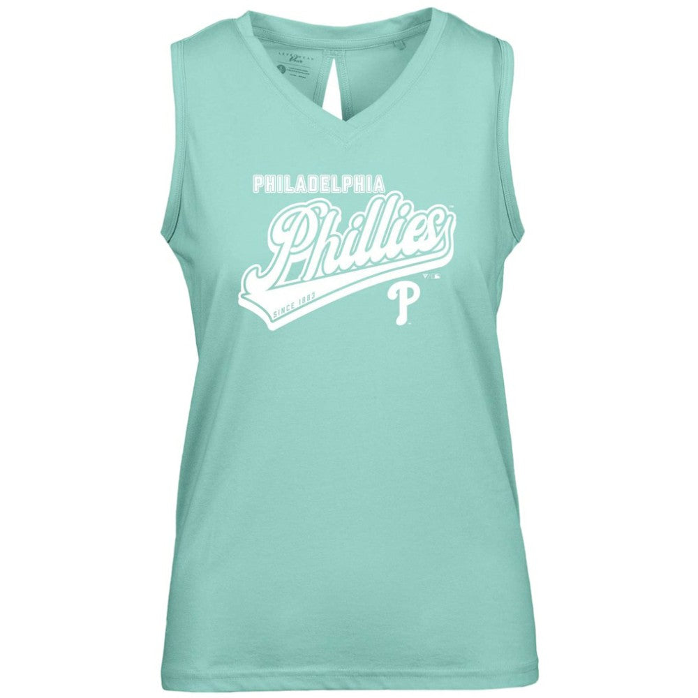 Mint Philadelphia Phillies Levelwear Women's Paisley Sweep V-Neck Tank Top