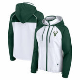 Fanatics Milwaukee Bucks Women's Anorak Raglan Full-Zip Hoodie Jacket