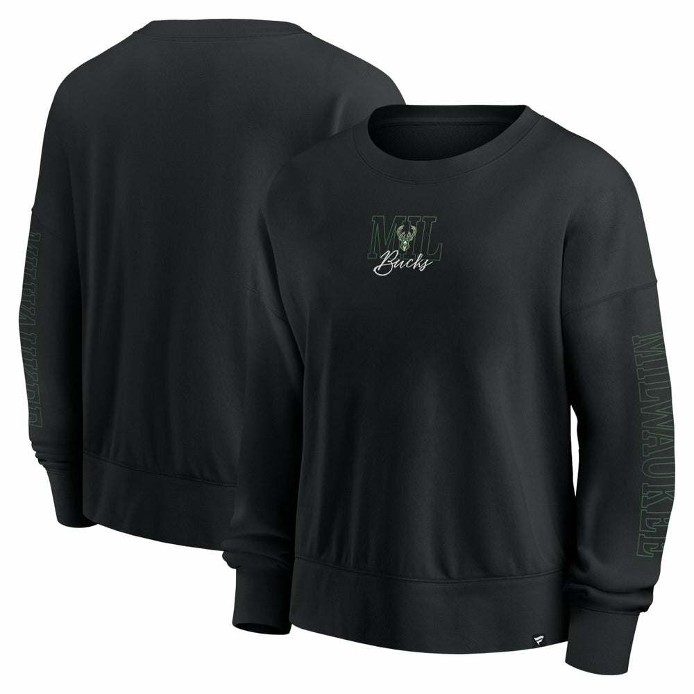 Fanatics Milwaukee Bucks Women's Oversized Game Day Pullover Sweatshirt