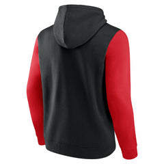 Toronto Raptors Logo Athletic Outline Colorblock Pullover Hoodie