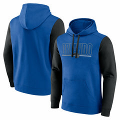 Orlando Magic Logo Athletic Outline Colorblock Pullover Hoodie