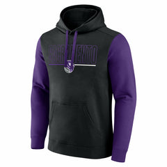 Sacramento Kings Logo Athletic Outline Colorblock Pullover Hoodie