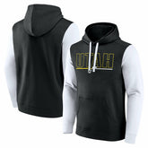 Utah Jazz Logo Athletic Outline Colorblock Pullover Hoodie
