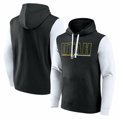 Utah Jazz Logo Athletic Outline Colorblock Pullover Hoodie