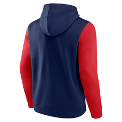 New Orleans Pelicans Logo Athletic Outline Colorblock Pullover Hoodie