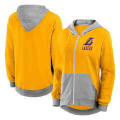 Los Angeles Lakers Logo Athletic Women's Hit It French Terry Full-Zip Hoodie