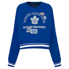 NHL Toronto Maple Leafs Pro Standard Women's Area Code Cropped Pullover Sweatshirt