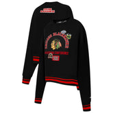 NHL Chicago Blackhawks Pro Standard Women's Area Code Cropped Pullover Sweatshirt