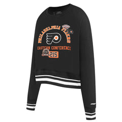 NHL Philadelphia Flyers Pro Standard Women's Area Code Cropped Pullover Sweatshirt
