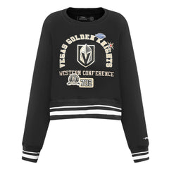 NHL Vegas Golden Knights Pro Standard Women's Area Code Cropped Pullover Sweatshirt
