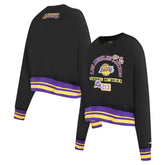 Los Angeles Lakers Pro Standard Women's Area Code Cropped Pullover Sweatshirt