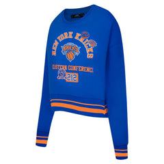 New York Knicks Pro Standard Women's Area Code Cropped Pullover Sweatshirt