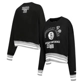 Brooklyn Nets Pro Standard Women's Area Code Cropped Pullover Sweatshirt