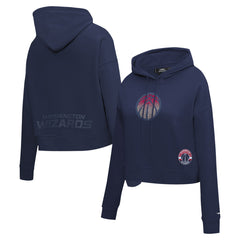 Washington Wizards Pro Standard Women's Jewels Cropped Pullover Hoodie