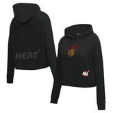 Miami Heat Pro Standard Women's Jewels Cropped Pullover Hoodie
