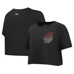 Portland Trail Blazers Pro Standard Women's Jewels Boxy Cropped T-Shirt