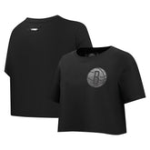 Brooklyn Nets Pro Standard Women's Jewels Boxy Cropped T-Shirt